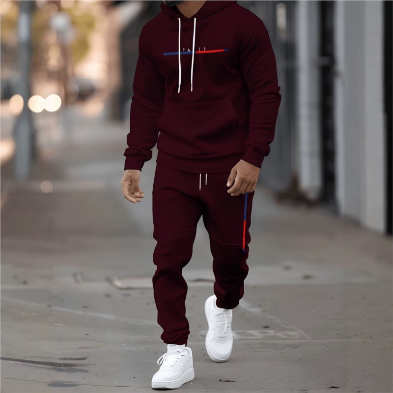 Mens Fashion Clothes - Conjunto de Moletom Masculino com Calças,