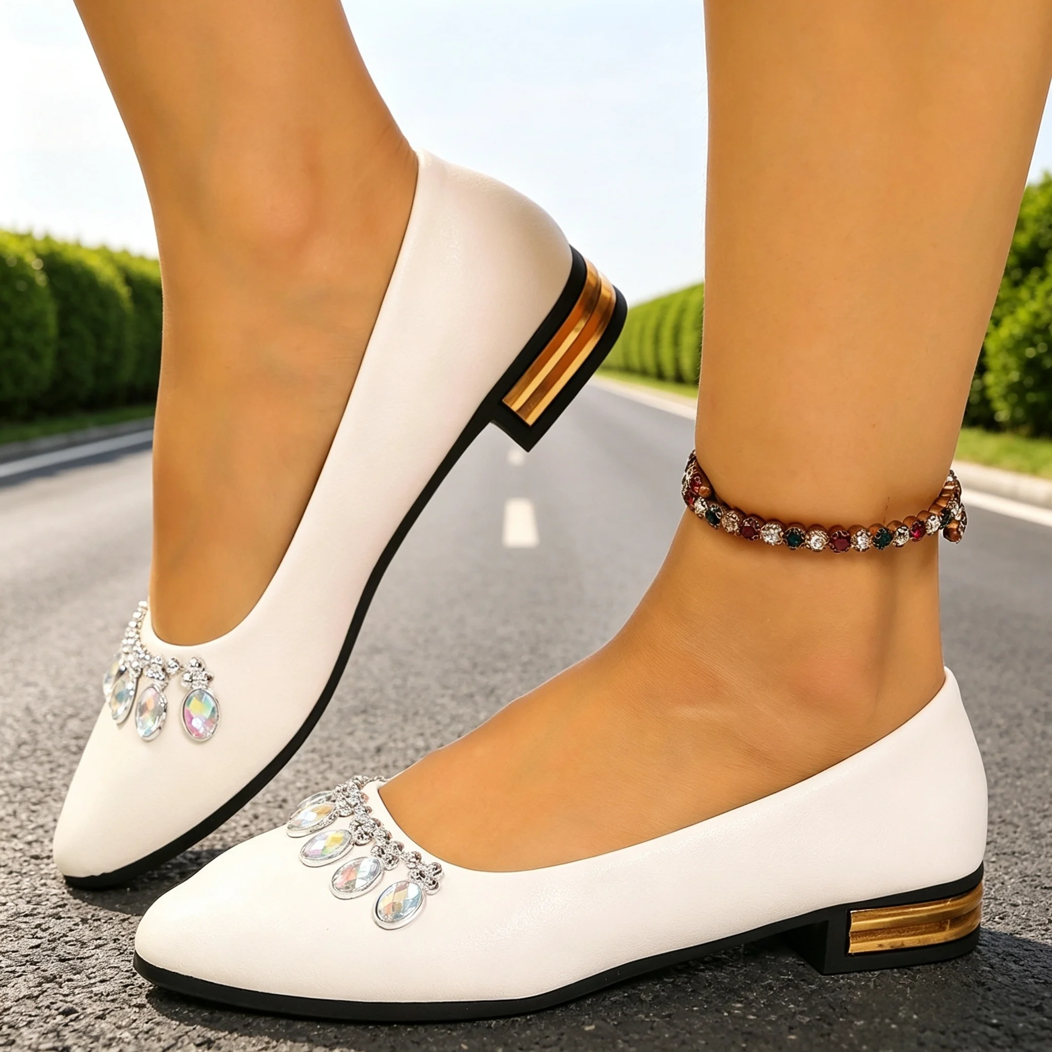 Mens Fashion Trainers - Sapatilhas Femininas de Bico Fino, Tamanhos