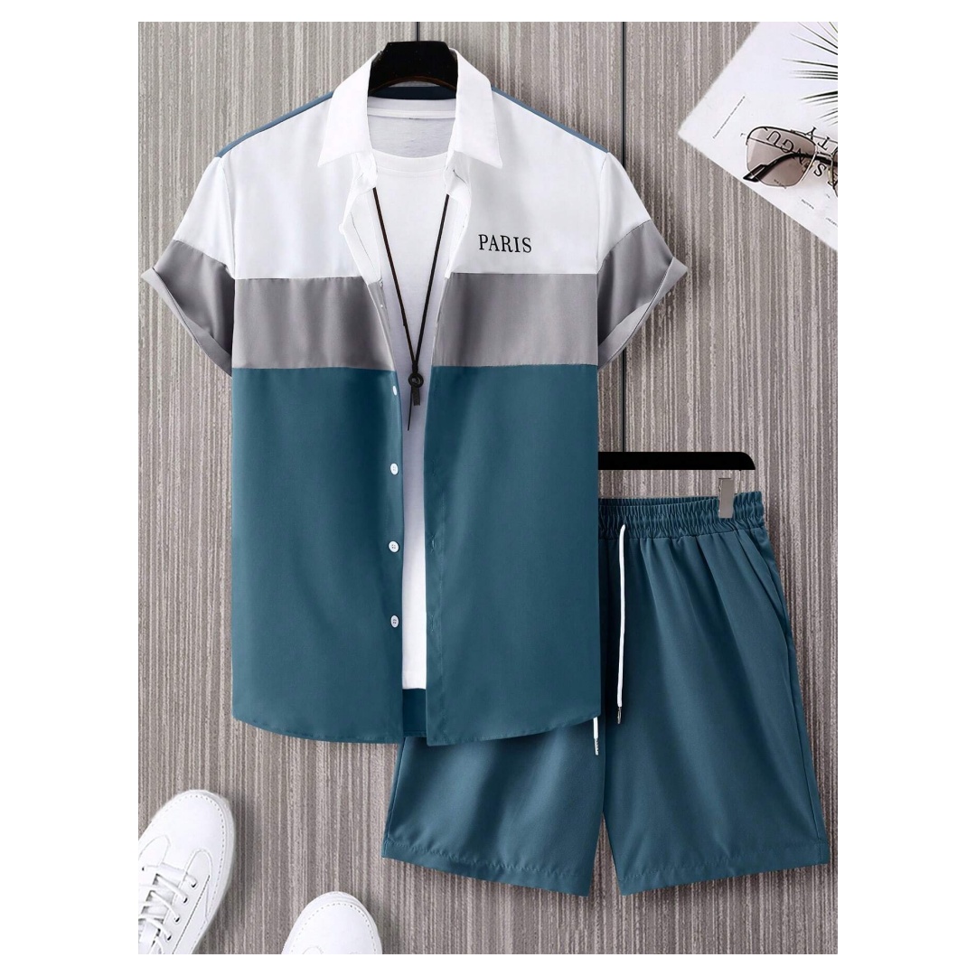 Mens Fashion Clothes - Conjunto Masculino de Moda Azul e