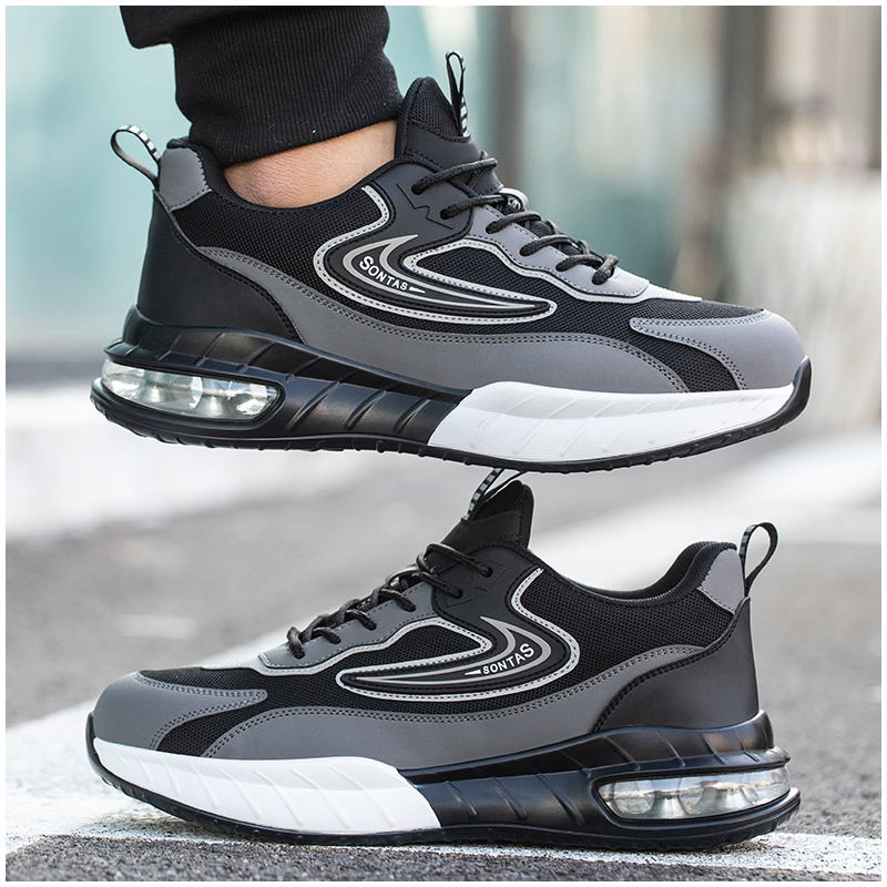 Moda masculina biqueira de aço - Mens Fashion Trainers avaliação e preço