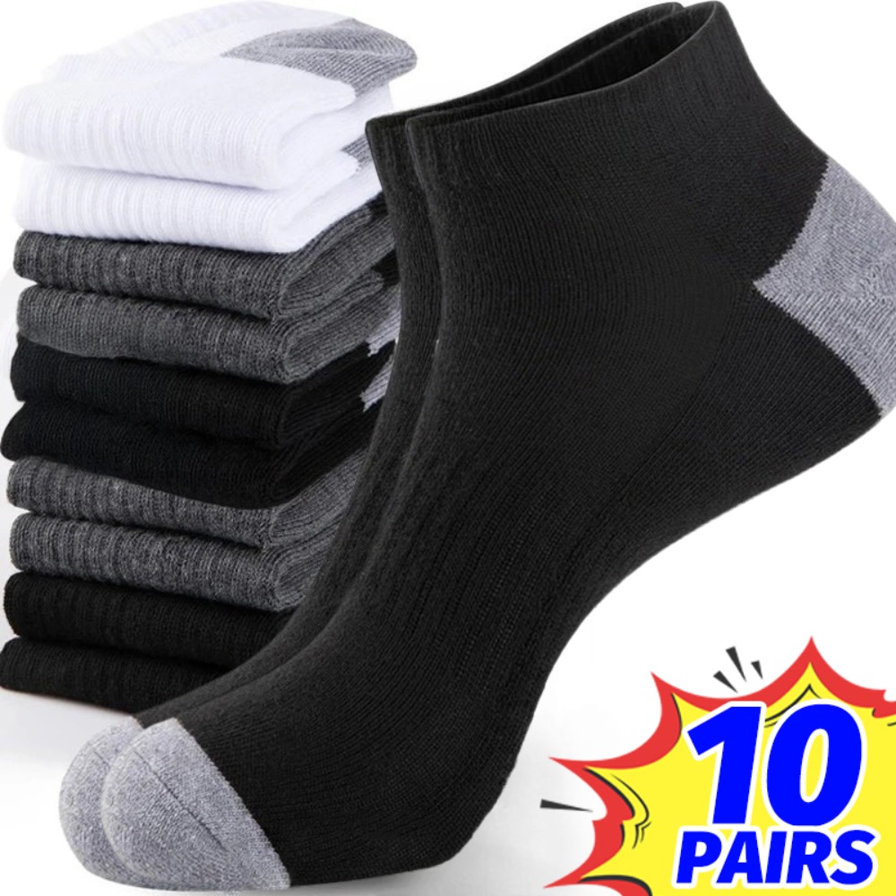 1-10 pares de meias respirávei - Socks Ankle Men avaliação e preço